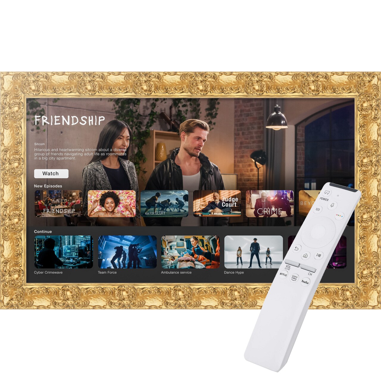 The Samsung Frame TV 50 inch TV Frame, Ornate Frame TV (Fits 2021-2025 Models)